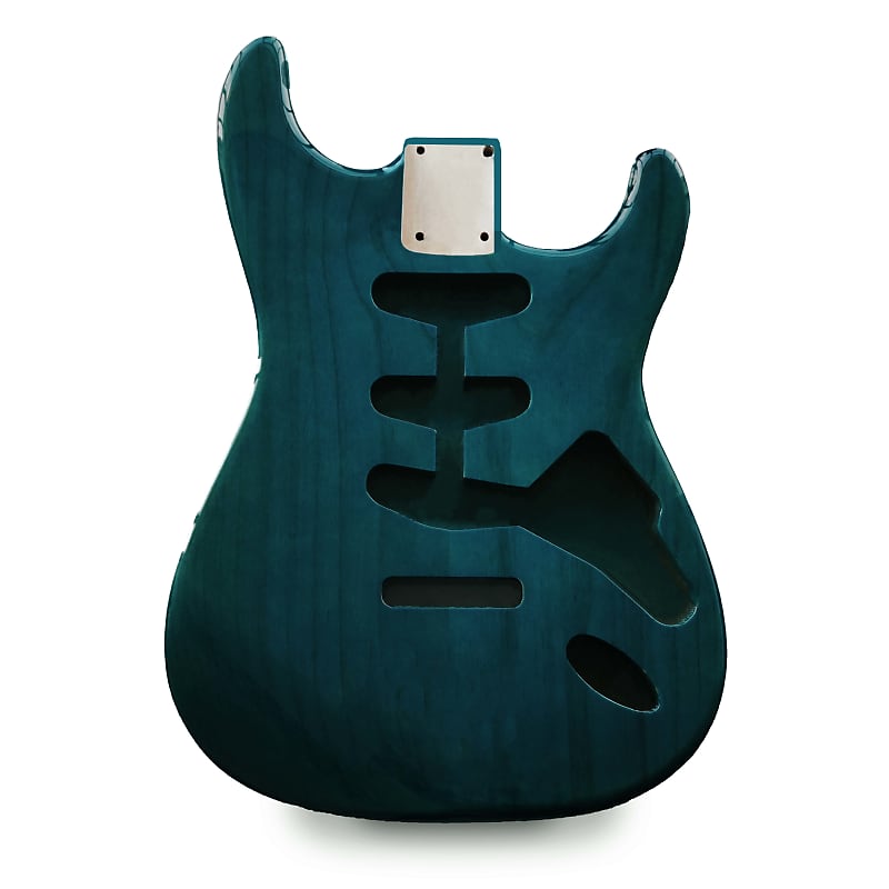 Stratocaster Guitar Body SSS - Transparent Blue - 2 Piece American Alder