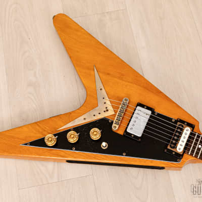 1978 Greco FV-900 Flying V Vintage Guitar Natural w/ Case, Japan Fujigen, Rocket Roll Sr image 8
