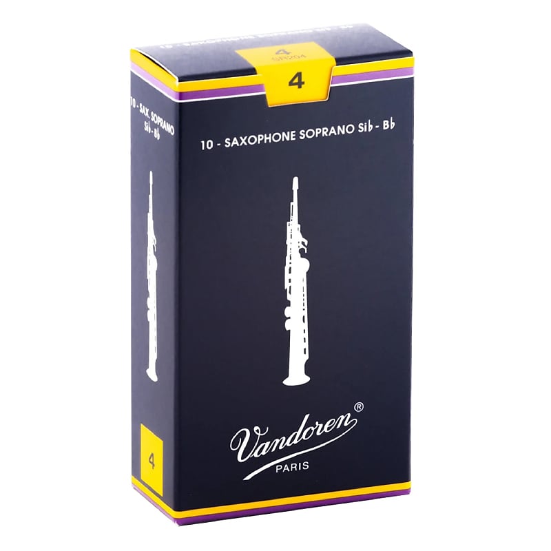 Vandoren SR204 Traditional Soprano Sax Reeds - Strength 4 (Box of 10) image 1