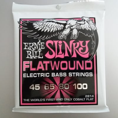 Ernie Ball 2814 Slinky Flatwound Super Electric Bass Strings (45-100) - NEW! image 1