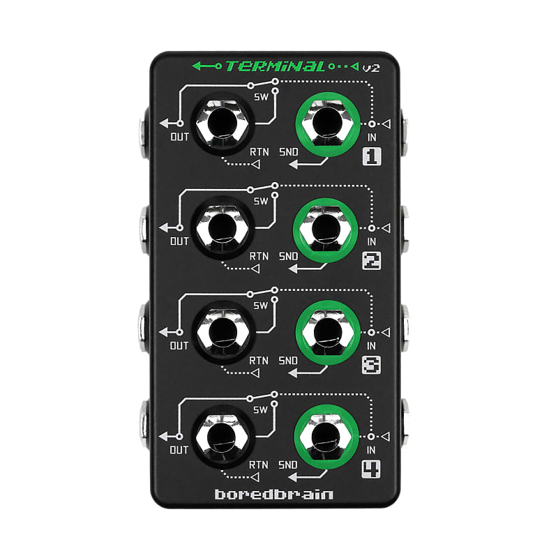 Boredbrain Terminal v2 Half-Normal Patchbay for Pedalboard Guitar Effects Synth image 1