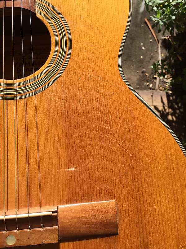 Yamaha Dynamic guitar No. S50 1966 Natural. Cream label