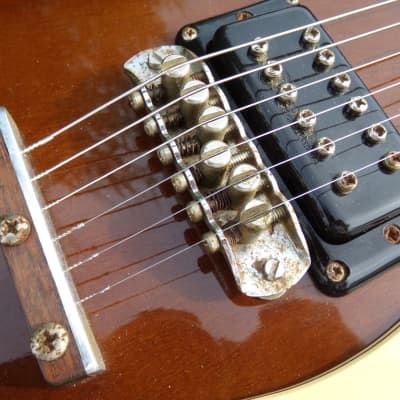 Mosrite Stereo 350,  ca. 1973, dark brown sunburst, excellent condition, appears all original image 13