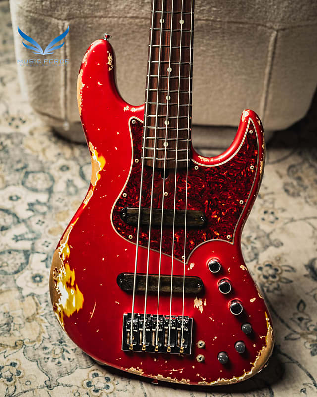 ベース xotic xj-1t 5st Candy Apple Red Xotic XJ-1T 5 String Heavy Aged-Candy Apple Red w/Matching