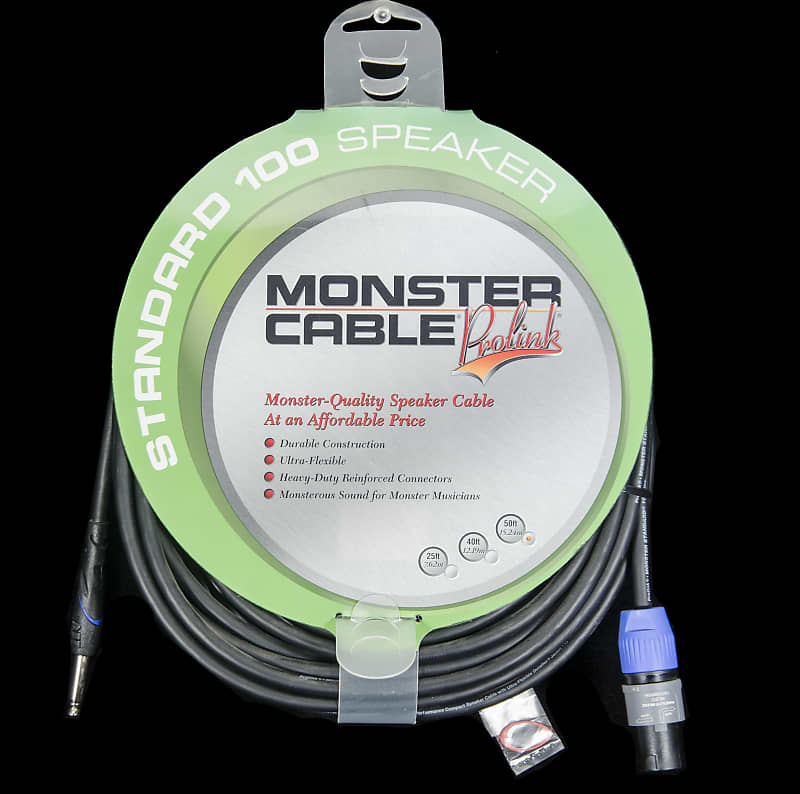 Monster Cable Standard 100 50ft. Speakon to 1/4'' Cable image 1