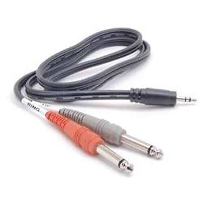 Hosa CMP-159 Stereo 3.5mm - Two 1/4" Mono 10 feet cable image 1