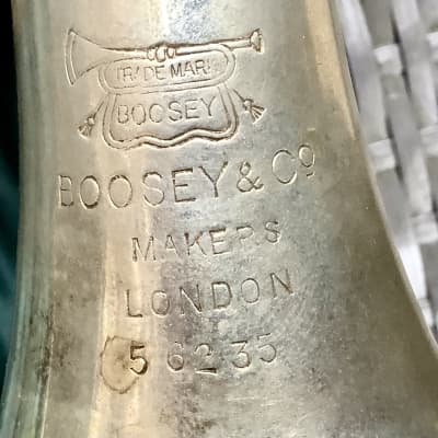 Boosey & Co vintage cornet trumpet with case / made in UK London image 3