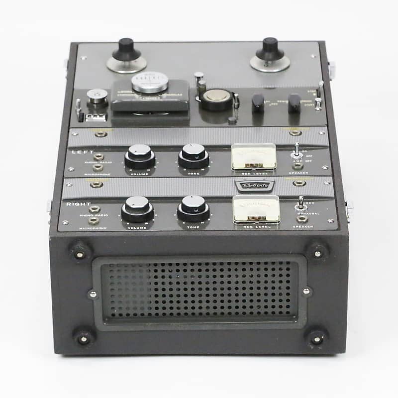Roberts 990 Vintage MIJ Japan Reel-To-Reel 2-Track Tube Tape Recorder  Analog 1/4” Stereo Machine Gray Suitcase Matching Mic Pres PreAmplifiers  R2R by