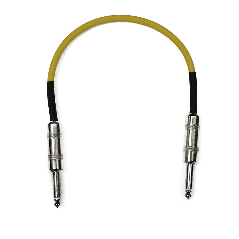 Lincoln ROUTE 24 VOLTS / 1/4" TS Unbalanced Interconnect Gotham GAC-1 Large Format 5U Modular Patch Cable - 3FT YELLOW image 1