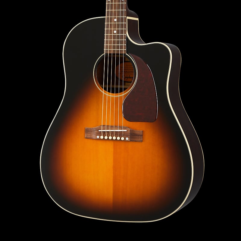 Epiphone J-45 EC All Solid Fishman Presys II Aged Vintage Sunburst Acoustic  Electric Guitar