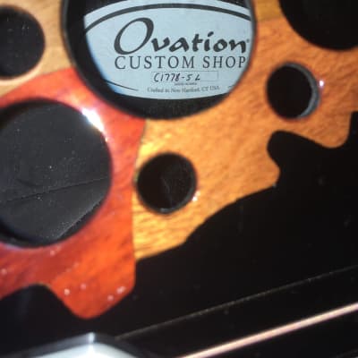 Ovation Custom Elite C1778-5L LX Custom Shop  Left Handed 2017 Black USA image 2