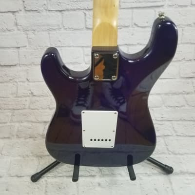 Eleca CGT-1-P Strat Style Electric Guitar - Purple Black image 5