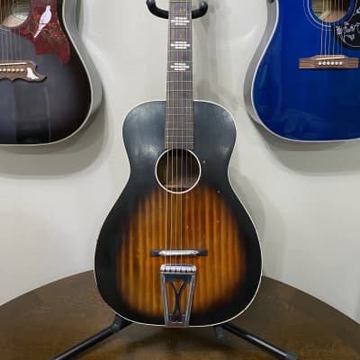 Harmony Stella Vintage 1950’s Parlor Sunburst Acoustic Guitar Made in USA image 1