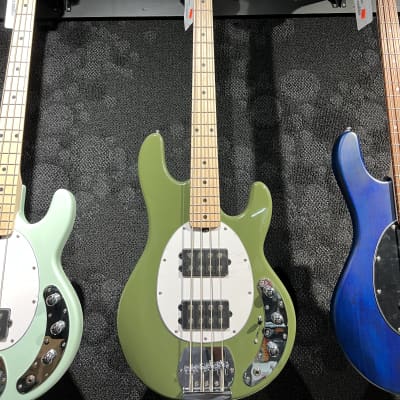 Sterling by Music Man StingRay 4 String Bass Guitar Ray4HH-OLV-M1 Olive Green for sale