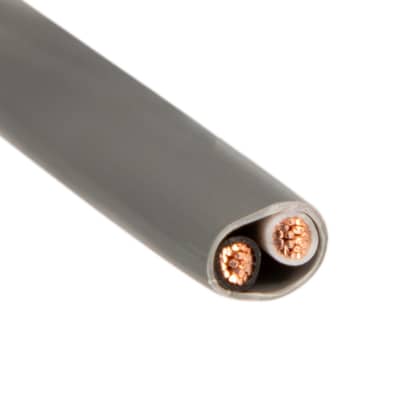 West Penn 226-100-GRAY 100' 2-Conductor 14AWG Stranded Raw Audio Cable, Gray image 1