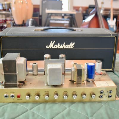 Marshall Tremolo 50  watt   1970 with Original 4-12 Slant-Cabinet image 18