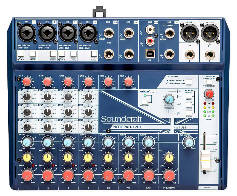 Soundcraft Notepad-12FX 12-Channel Analog Mixer w/ USB I/O and Lexicon Effects image 1