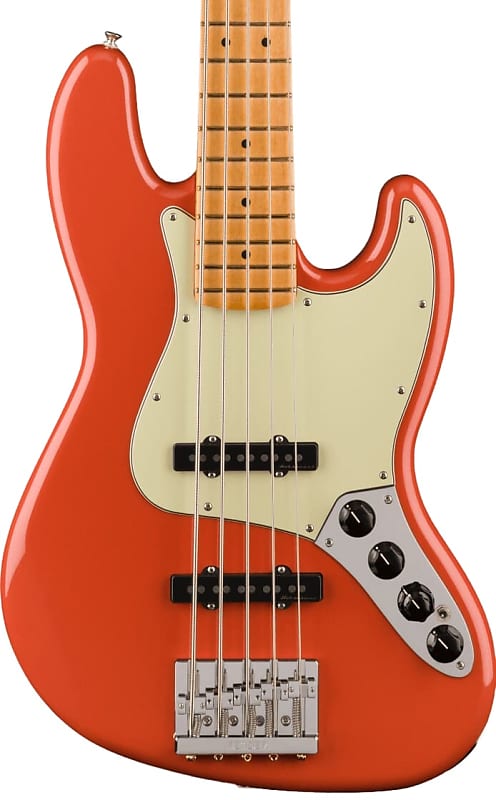 Fender Player Plus Jazz Electric Bass V Maple Fingerboard, Fiesta Red image 1