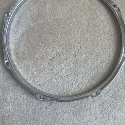 Ludwig 13” 8 hole snare drum or Tom steel hoop 70s 80s - Chrome image 10
