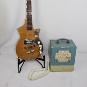 Teisco vintage J-3 1960 guitar and Teisco amp image 1