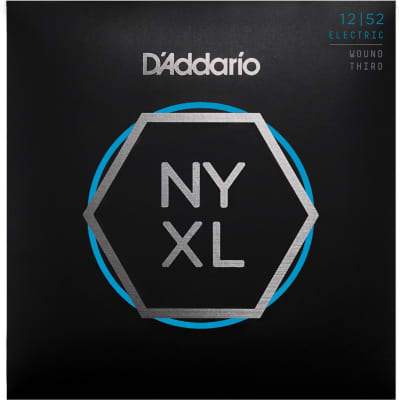 D'Addario NYXL1252W Nickel Wound Electric Guitar Strings - Light Wound 3rd - 12-52 Gauge image 1