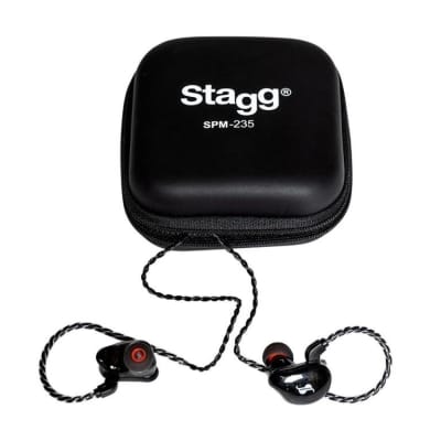 Stagg SPM-235 BK Dual Driver Sound Isolating In Ear Monitors with Case -Black image 2