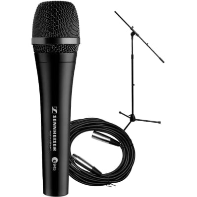 Sennheiser e945 Supercardioid Dynamic Handheld Microphone, with Boom Stand and Cable