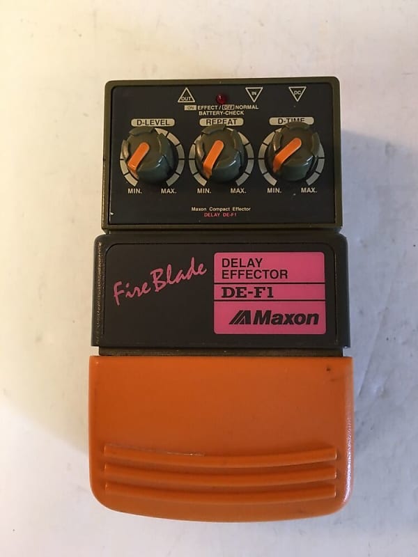Maxon DE-F1 Fire Blade Digital Delay Rare Vintage Guitar Effect Pedal MIJ Japan image 1