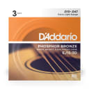 D'Addario Phosphor Bronze Strings, 10-47 Extra Light, EJ15 (3 Sets)