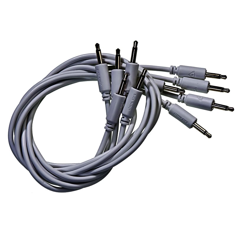 Black Market 30" 3.5mm Modular Synthesizer Patch Cable - 5-Pack, Grey image 1