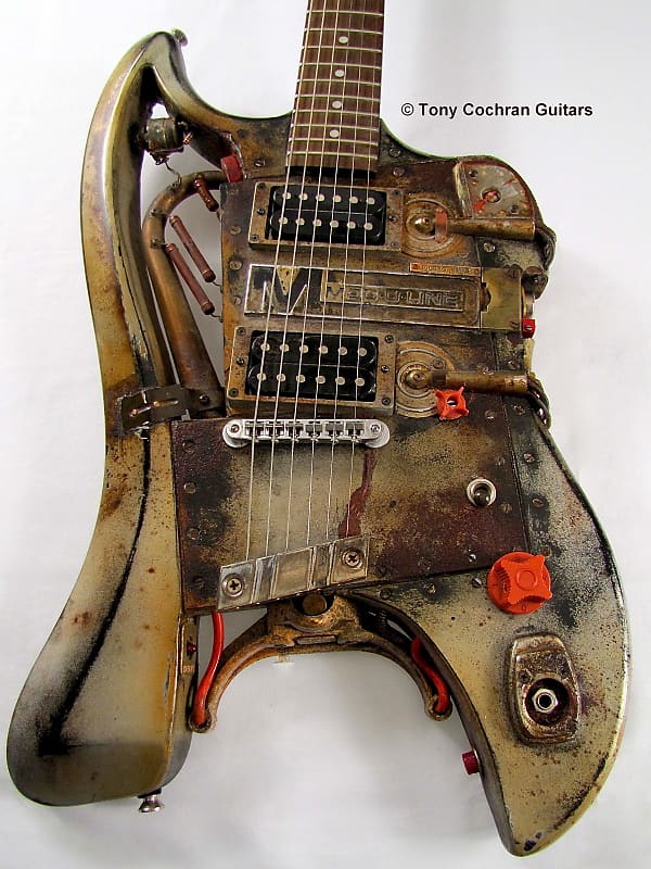 Tony Cochran Guitars Custom #11 "MOD-U-LINE" electric guitar -  Distressed Multimedia image 1