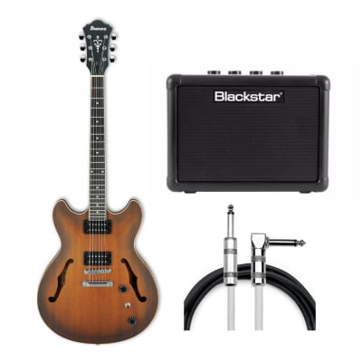Ibanez AS53 Artcore Semi-Hollow Electric Guitar (Tabacco Flat) Bundled with FLY3 Amp and Guitar Cable image 1
