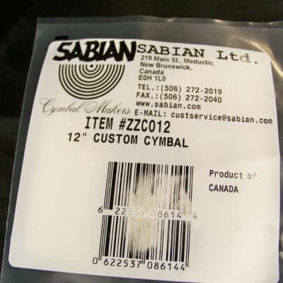 Sabian Prototype HHX 12" Extra Thin Evolution Splash Cymbal/Brand New/356 Grams image 6