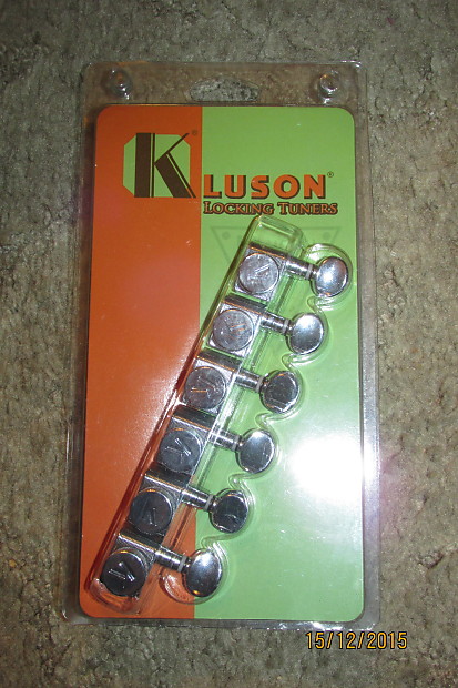 Immagine Kluson KLF-3805CL 6-in-Line Locking Fender Tuners - 19:1 Ratio - 1