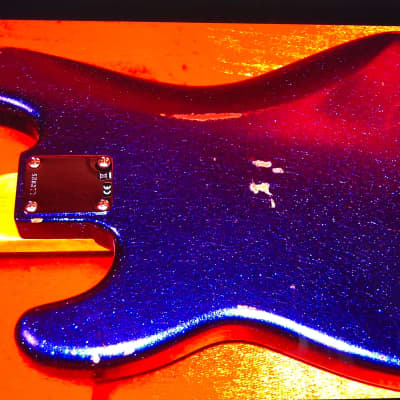 2017 Fender 64 Precision Bass Custom Shop Aged Purple Sparkle L Series image 8