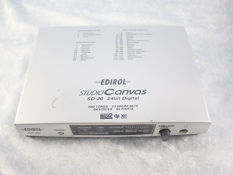 Roland Edirol SD-20 Studio Canvas Sound Module Silver image 1