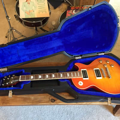 Gibson Chainsaw Guitar Case Late 70’s-80’s Les Paul SG Plush Blue Interior  1980’s Black image 2