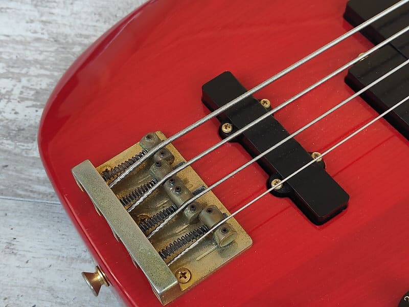 1987 Fernandes Japan FRB-60 PJ Revolver Bass (Trans Red) | Reverb