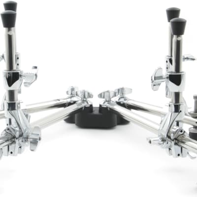DW DWCP9909 Adjustable Lifter Bass Drum/Tom Riser - Chrome *Torn/ Crushed Outer Box image 4