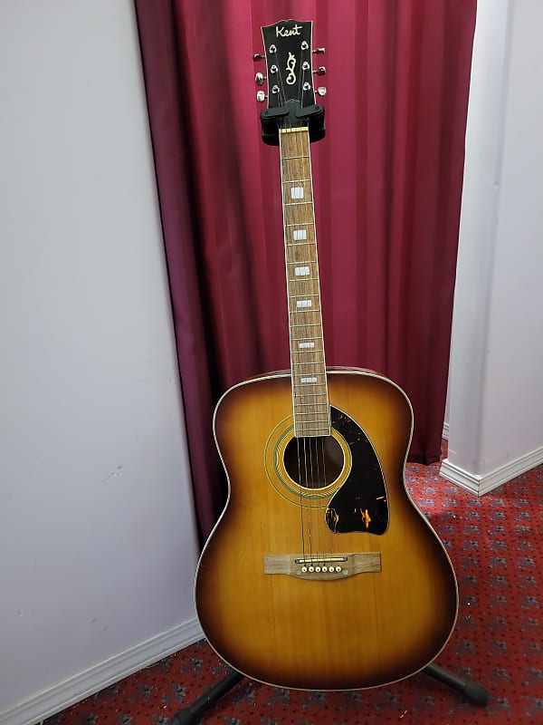 Kent Acoustic Guitar 1970's - Sunburst | Reverb