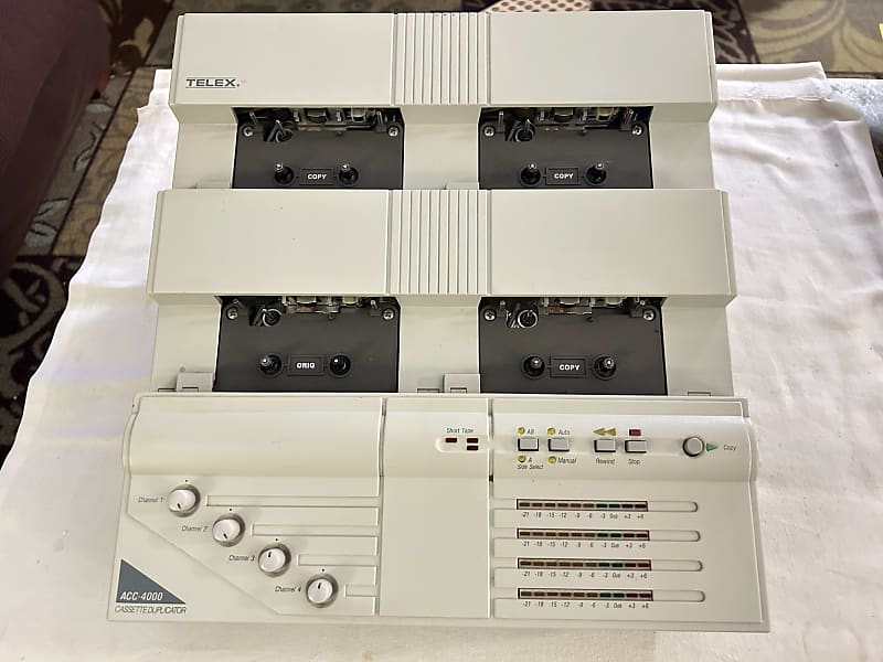 Telex audio cassette tape duplicator ACC4000 White Vintage Reverb