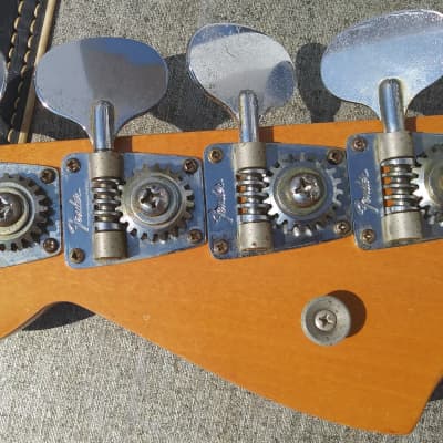 Fender Mustang Bass Competition Orange Matching Headstock RARE 1968 image 12