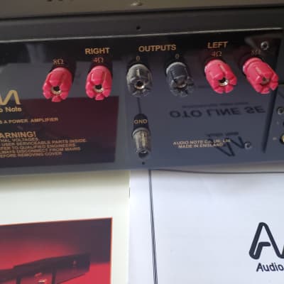 Audio Note Oto Line SE Integrated Amplifier Tube UK Made Vintage w paperwork image 8