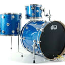 DW 3pc Collectors Series Maple Drum Set-Blue Glass Glitter 12/16/22