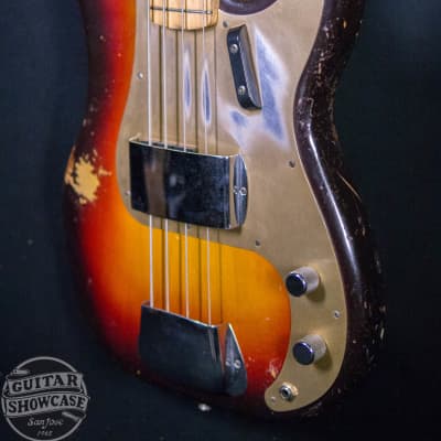 Fender 1958 Precision P Bass 3-Tone Sunburst All Original image 9