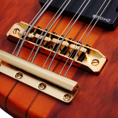 Schecter Stiletto Studio-8 LH Honey Satin Left-Handed 8-String Bass Guitar + Free Gig Bag image 4