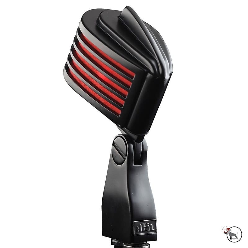 Heil Sound The Fin Dynamic Vocal Microphone (Black Finish with Red LED) image 1