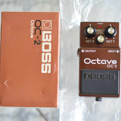 Boss OC-2 Octave Vintage Black Label MIJ w/ box 1987 Brown image 1