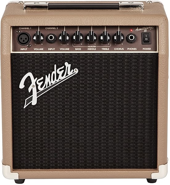 Fender Acoustasonic 15 Acoustic Combo Amplifier - Tan image 1