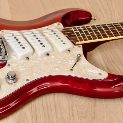 2004 Mosrite Eurorite 3 Pickup Non-Production Ventures-Style Guitar, Candy Apple Red w/ Case, Fillmore image 6
